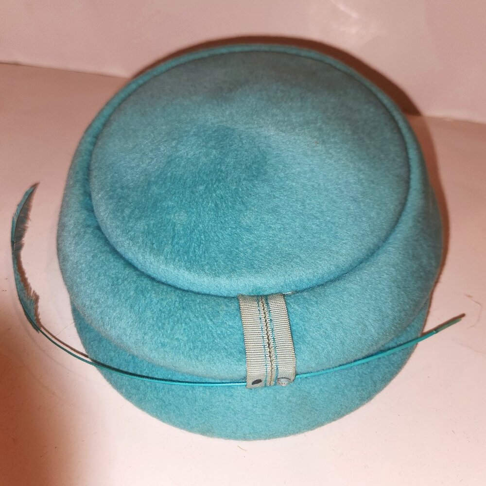 Vintage Henry Pollack Glenover Wool Hat with Feather *AS IS PLS READ*